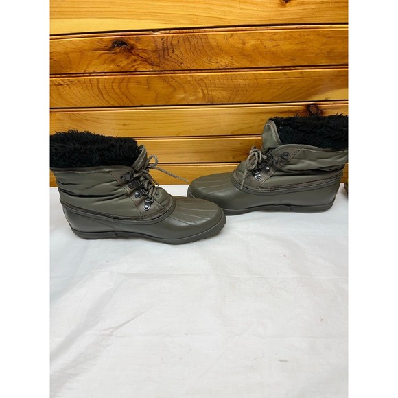 Sorel Winter Insulated Boots Women's Military‎ Green Fur Waterproof - Picture 3 of 6